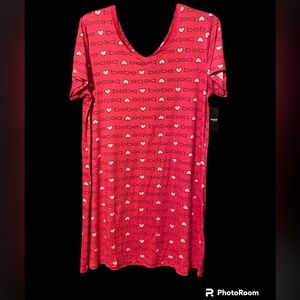 NWT•Bebe Women’s Plus Pink T-Shirt Nightgown